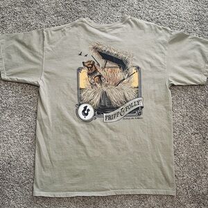 Men's XL Khaki Fripp & Folly Bird Dog Pocket Tee